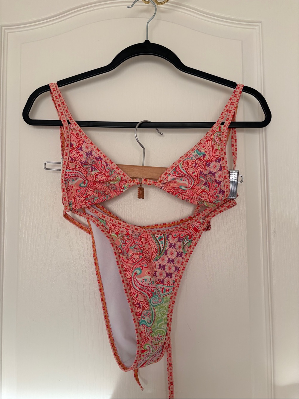 Coral Paisley Bikini Set